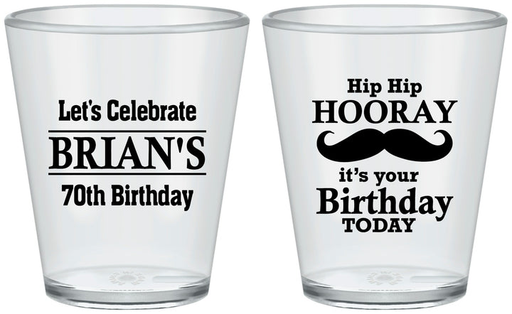 Custom Birthday Plastic Shot Glasses - 70th | 20251