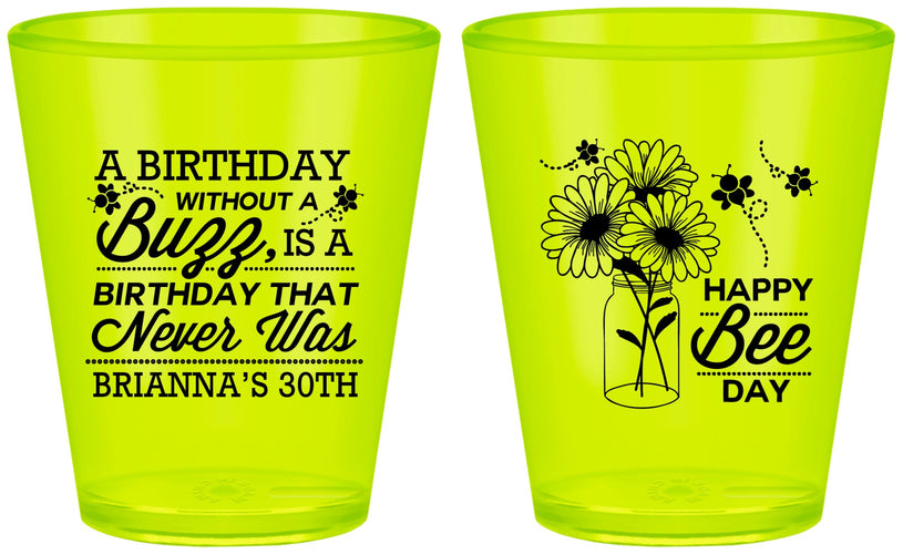 Custom Birthday Plastic Shot Glasses - 30th | 20255