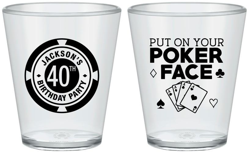 Custom Birthday Plastic Shot Glasses - 40th Las Vegas | 20261