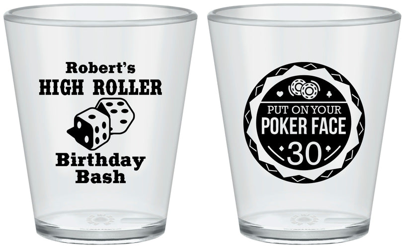Custom Birthday Plastic Shot Glasses - 30th Las Vegas | 20262