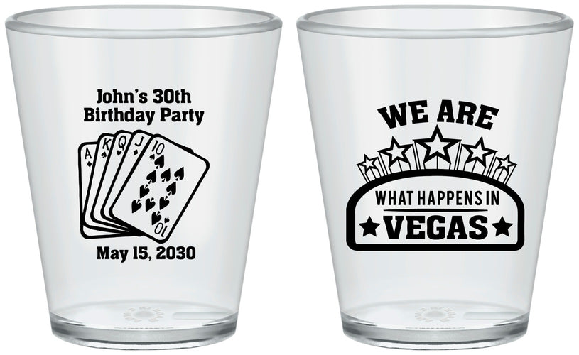 Custom Birthday Plastic Shot Glasses - 20th Las Vegas | 20263