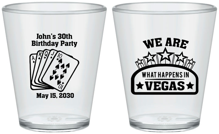 Custom Birthday Plastic Shot Glasses - 20th Las Vegas | 20263