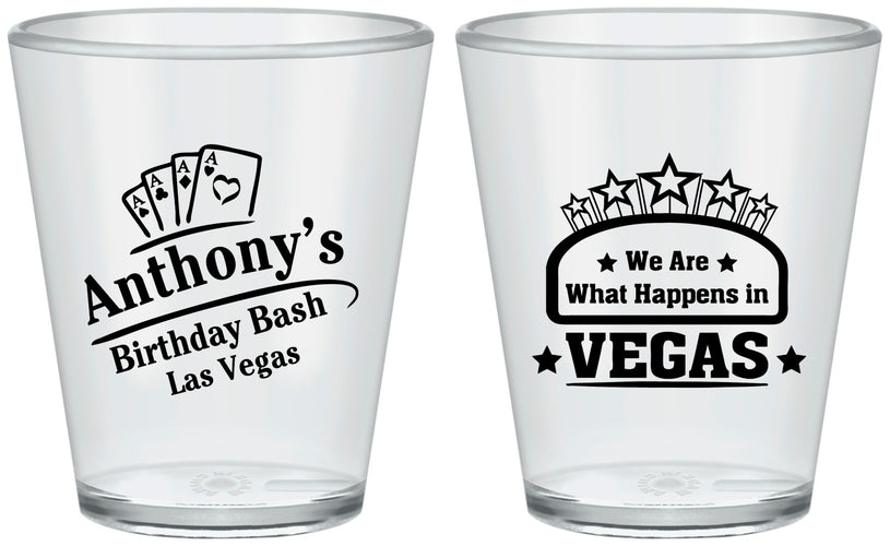 Custom Birthday Plastic Shot Glasses - Las Vegas | 20264