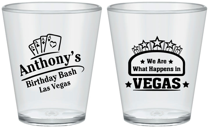 Custom Birthday Plastic Shot Glasses - Las Vegas | 20264