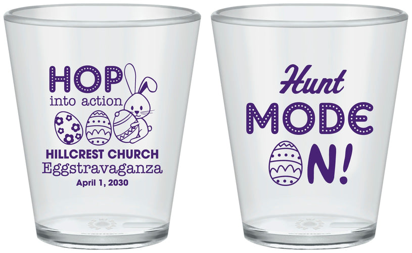 Custom Easter Plastic Shot Glasses - Hunt Mode On Bunny | 210000
