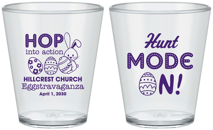 Custom Easter Plastic Shot Glasses - Hunt Mode On Bunny | 210000