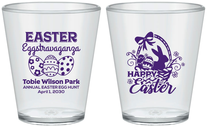 Custom Easter Plastic Shot Glasses - Easter Bunny | 210008