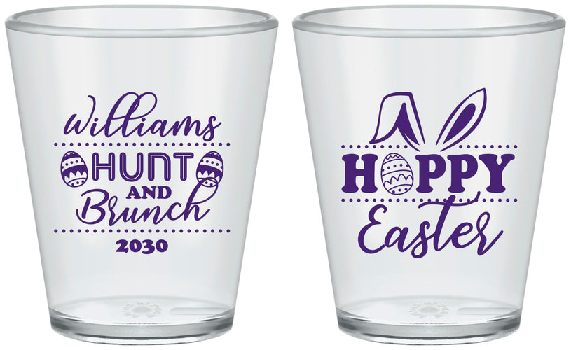 Custom Easter Plastic Shot Glasses - Hoppy Bunny Eggs | 210012