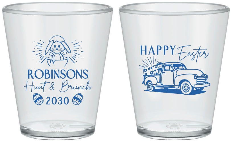 Custom Easter Plastic Shot Glasses - Hunt And Brunch Bunny | 210013