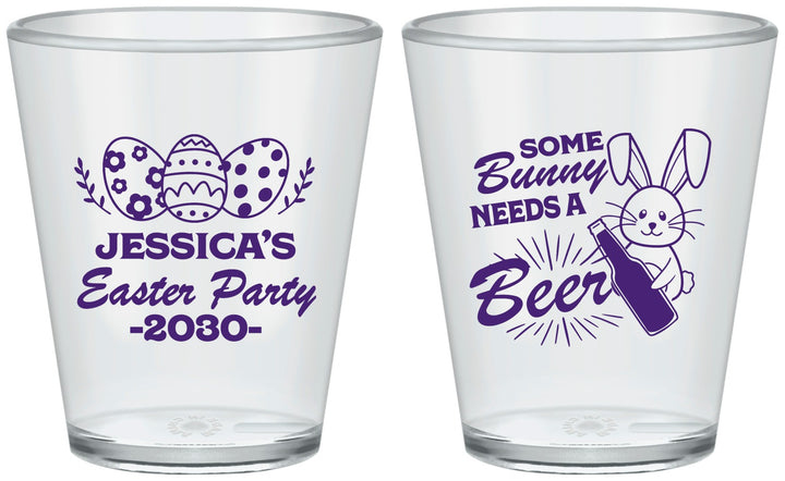 Custom Easter Plastic Shot Glasses - Bunny Needs A Beer | 210018