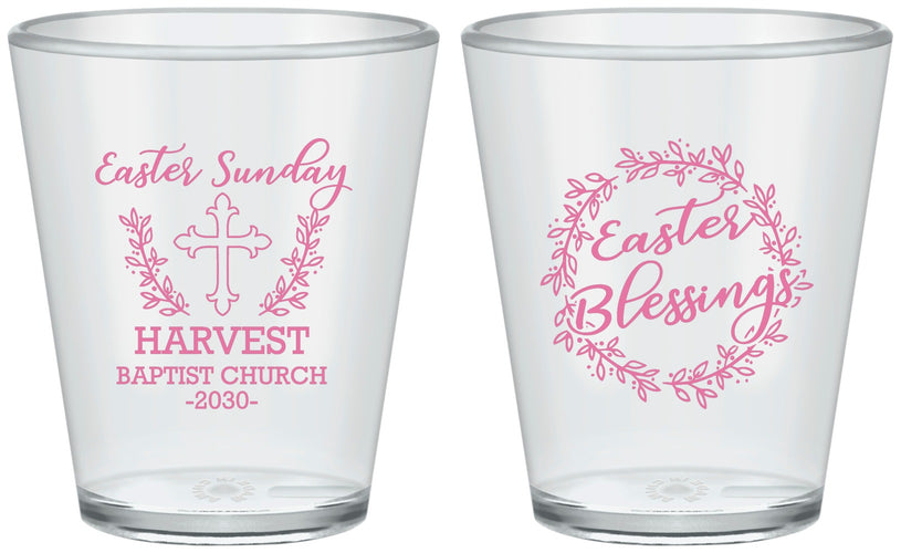 Custom Easter Plastic Shot Glasses - Easter Sunday Church | 210023