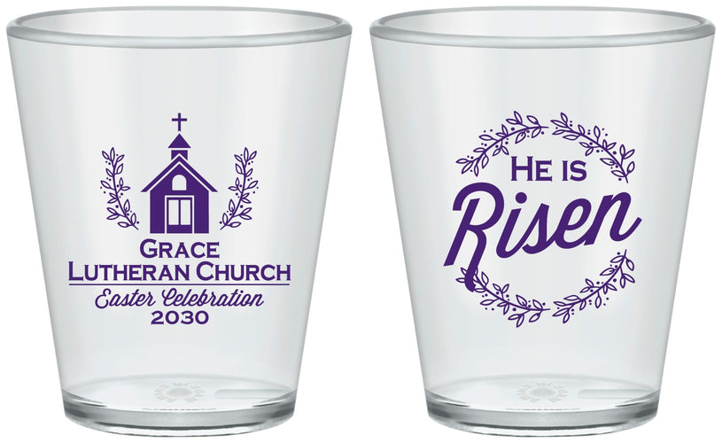 Custom Easter Plastic Shot Glasses - He Is Risen | 210026