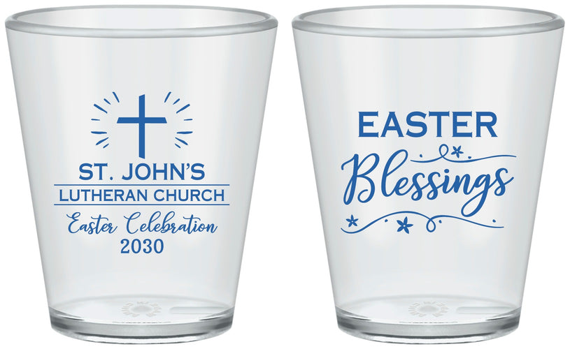 Custom Easter Plastic Shot Glasses - Easter Blessings Church | 210029