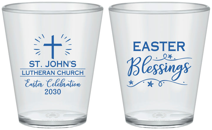 Custom Easter Plastic Shot Glasses - Easter Blessings Church | 210029