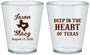 Custom Wedding Plastic Shot Glasses - Deep In The Heart Of Texas | 214