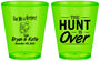 Custom Wedding Plastic Shot Glasses - The Hunt Is Over | 216