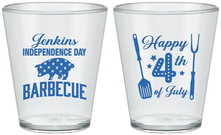 Custom 4th Of July Plastic Shot Glasses - Barbecue Bbq | 220001