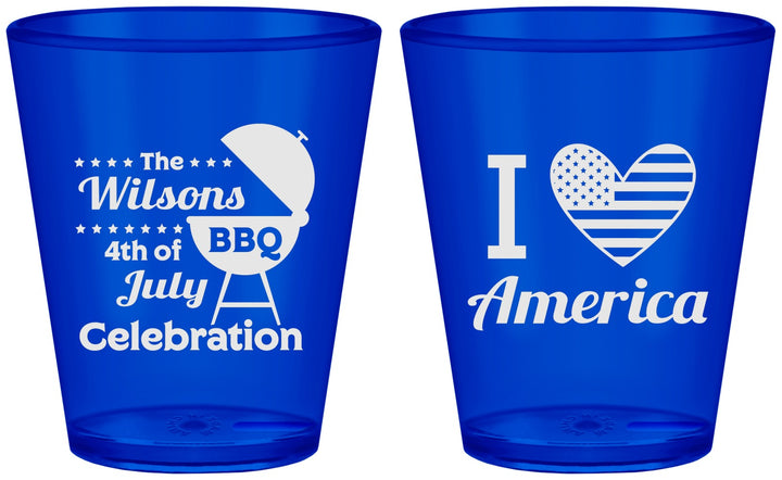 Custom 4th Of July Plastic Shot Glasses - Barbecue Bbq | 220007