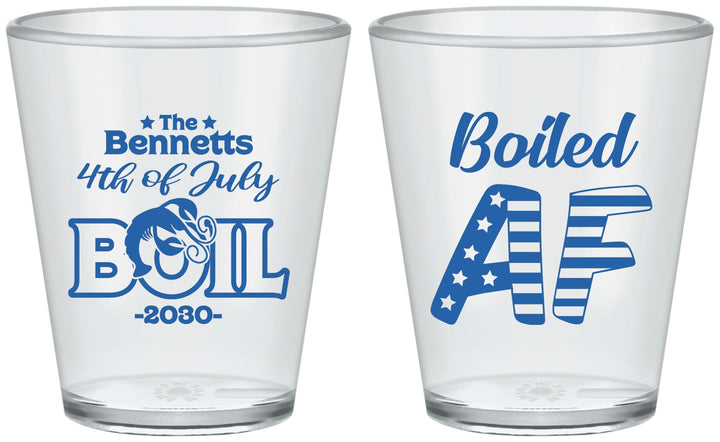 Custom 4th Of July Plastic Shot Glasses - Crawfish Boil | 220017