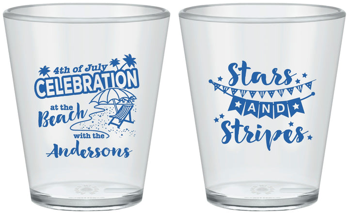 Custom 4th Of July Plastic Shot Glasses - Fireworks | 220021
