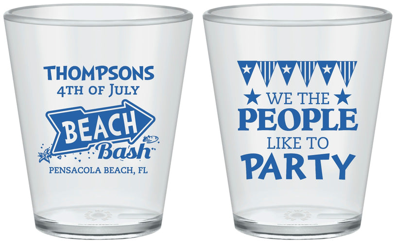 Custom 4th Of July Plastic Shot Glasses - We The People | 220025