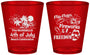 Custom 4th Of July Plastic Shot Glasses - Fireworks Beach | 220026