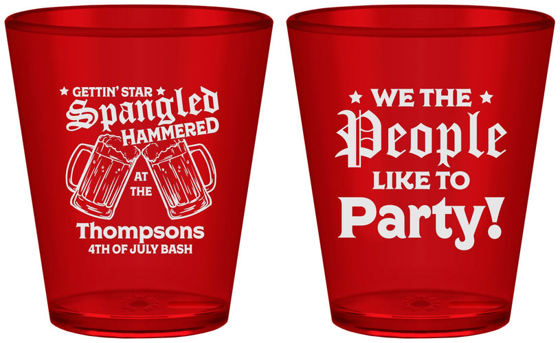 Custom 4th Of July Plastic Shot Glasses - We The People | 220030