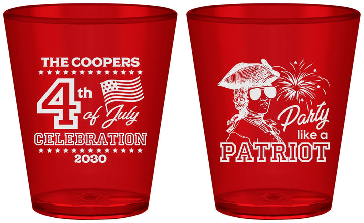 Custom 4th Of July Plastic Shot Glasses - Patriot | 220038