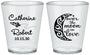 Custom Wedding Plastic Shot Glasses - Over The Moon In Love | 224