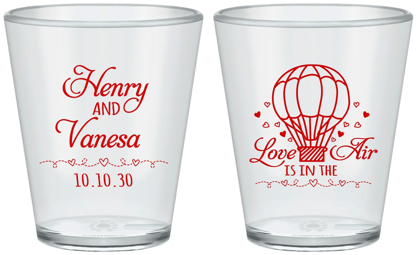 Custom Wedding Plastic Shot Glasses - Hot Air Balloon | 225