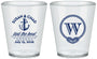 Custom Wedding Plastic Shot Glasses - Monogram Nautical | 226