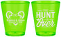 Custom Wedding Plastic Shot Glasses - The Hunt Is Over Duck | 227