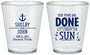 Custom Wedding Plastic Shot Glasses - Vows Are Done Nautical | 228