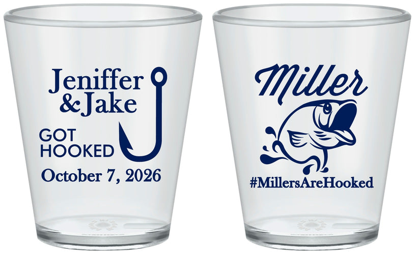 Custom Wedding Plastic Shot Glasses - Got Hook Fish | 230