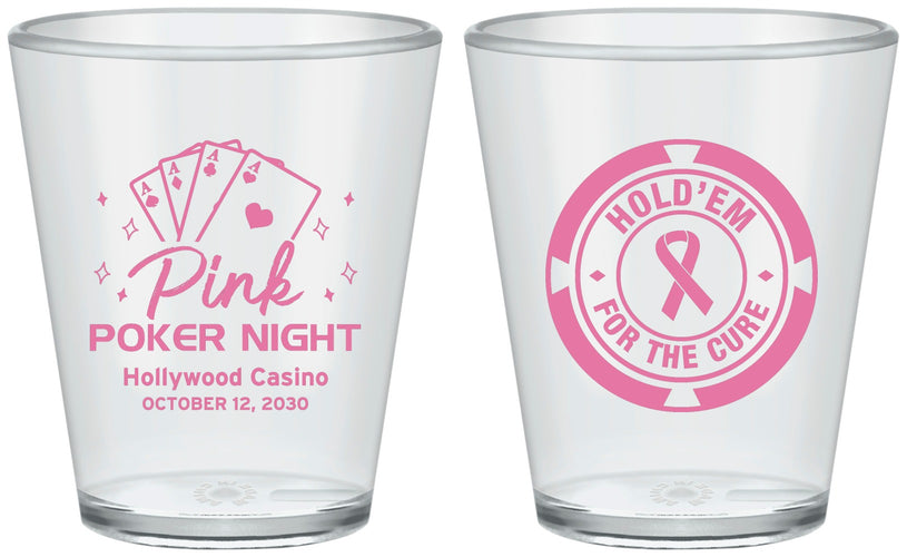 Custom Awareness Plastic Shot Glasses - Poker Casino | 230013
