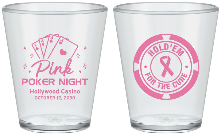 Custom Awareness Plastic Shot Glasses - Poker Casino | 230013