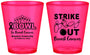 Custom Awareness Plastic Shot Glasses - Bowling Strike Out | 230015