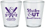 Custom Awareness Plastic Shot Glasses - Baseball Strick Out | 230016
