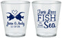 Custom Wedding Plastic Shot Glasses - Two Less Fish In The Sea | 231