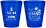 Custom Wedding Plastic Shot Glasses - Sun Sand Drink In My Hand | 233