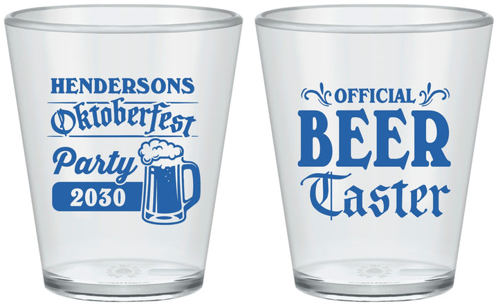 Custom Oktoberfest Plastic Shot Glasses - Beer Taster | 240000