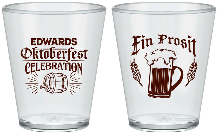 Custom Oktoberfest Plastic Shot Glasses - Ein Prosit | 240002