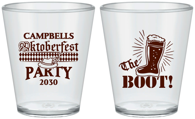 Custom Oktoberfest Plastic Shot Glasses - Boot | 240006