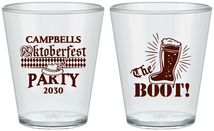 Custom Oktoberfest Plastic Shot Glasses - Boot | 240006