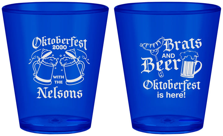 Custom Oktoberfest Plastic Shot Glasses - Brats Beer | 240013