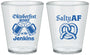 Custom Oktoberfest Plastic Shot Glasses - Pretzel Salty Af | 240015