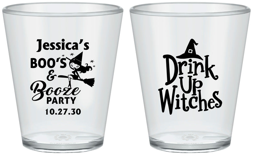 Custom Halloween Plastic Shot Glasses - Drink Up Witches | 250001