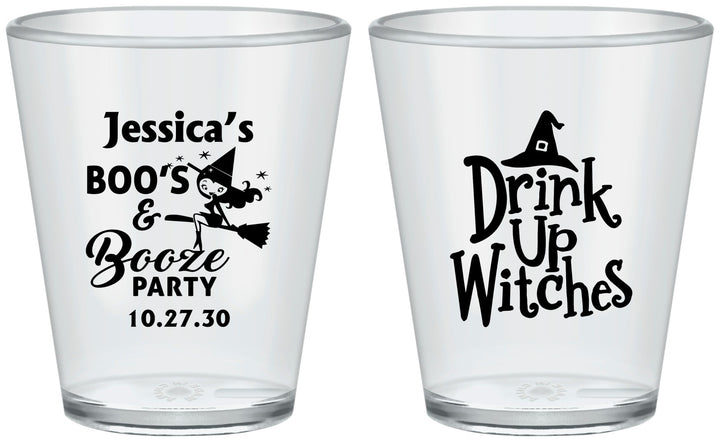 Custom Halloween Plastic Shot Glasses - Drink Up Witches | 250001