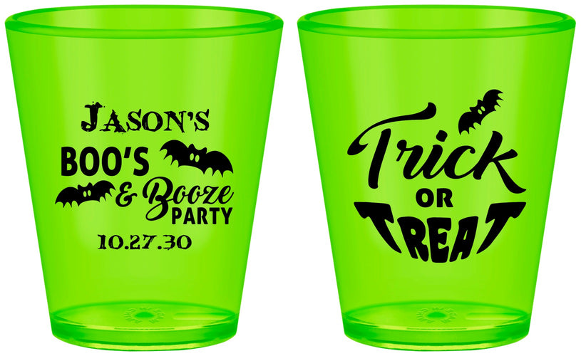Custom Halloween Plastic Shot Glasses - Trick Or Treat | 250002