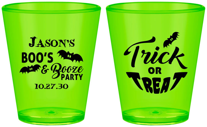 Custom Halloween Plastic Shot Glasses - Trick Or Treat | 250002
